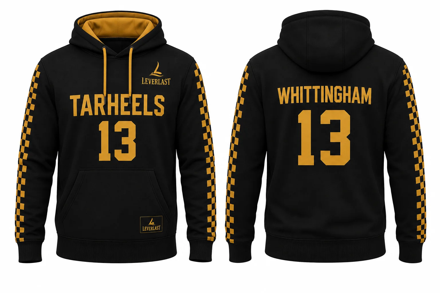 Custom Black Basketball Team Hoodie | Premium Sublimated Sports Hoodie | Personalized Team Hoodies | Leverlast