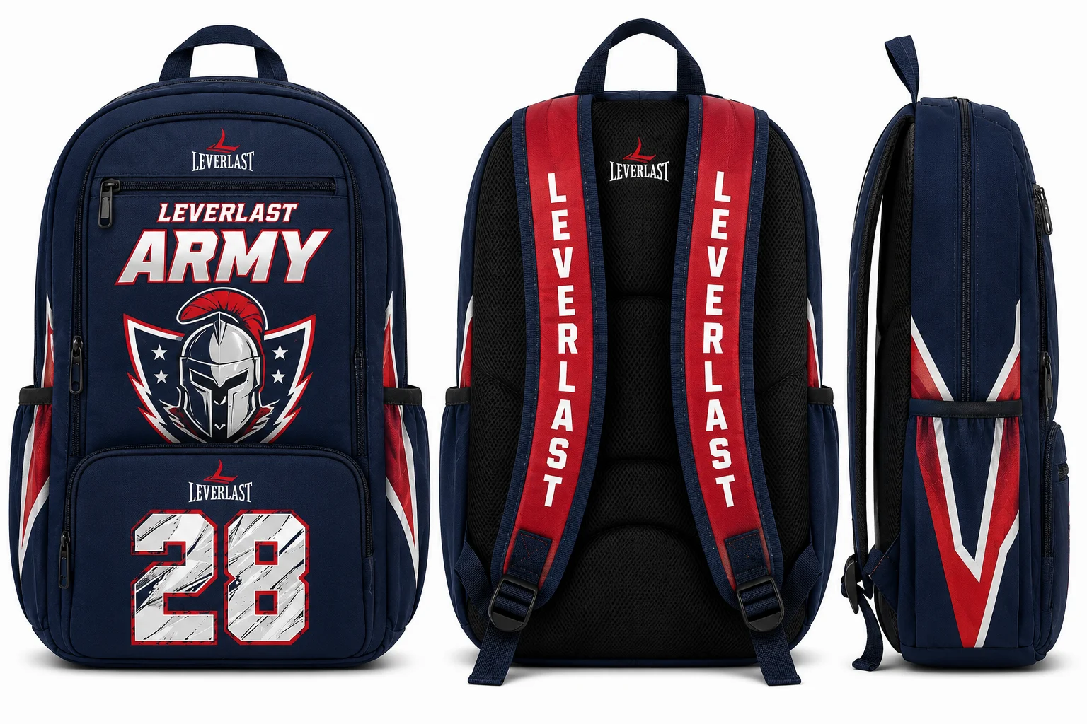 ustom Leverlast Team Backpack – Personalized Sports Bag with Player Name & Number