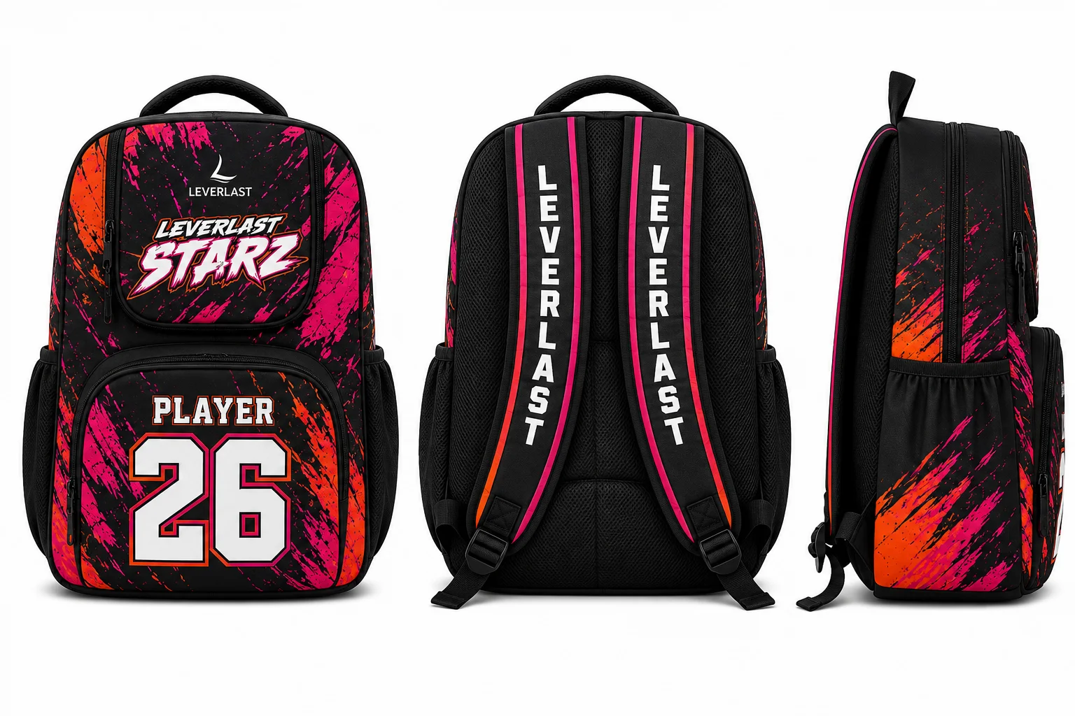 Custom Team Sports Backpack | Personalized Football Backpack with Player Name & Number | Leverlast Athletic Team Bag