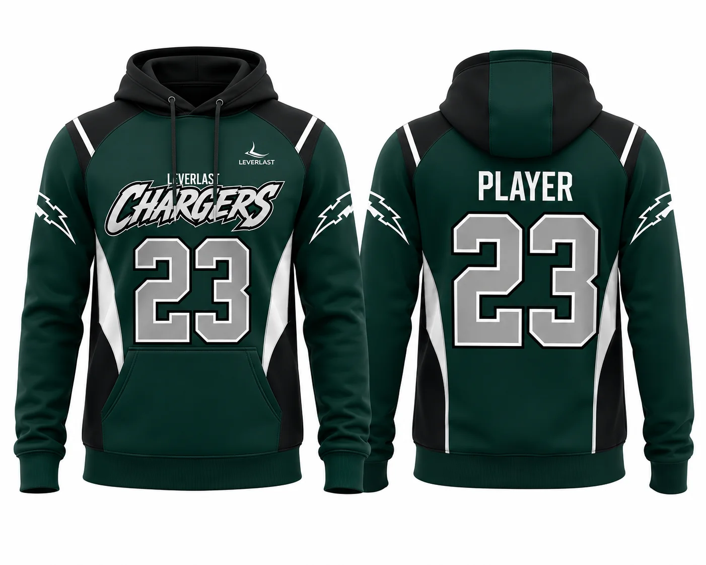 Custom American Football Hoodie | Premium Sublimated Team Hoodie | Personalized Performance Sports Hoodie | Leverlast