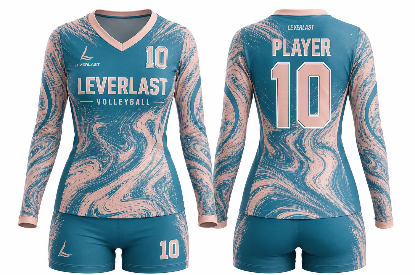 Ocean Marble Custom Women's & Girls Volleyball Jerseys & Uniforms